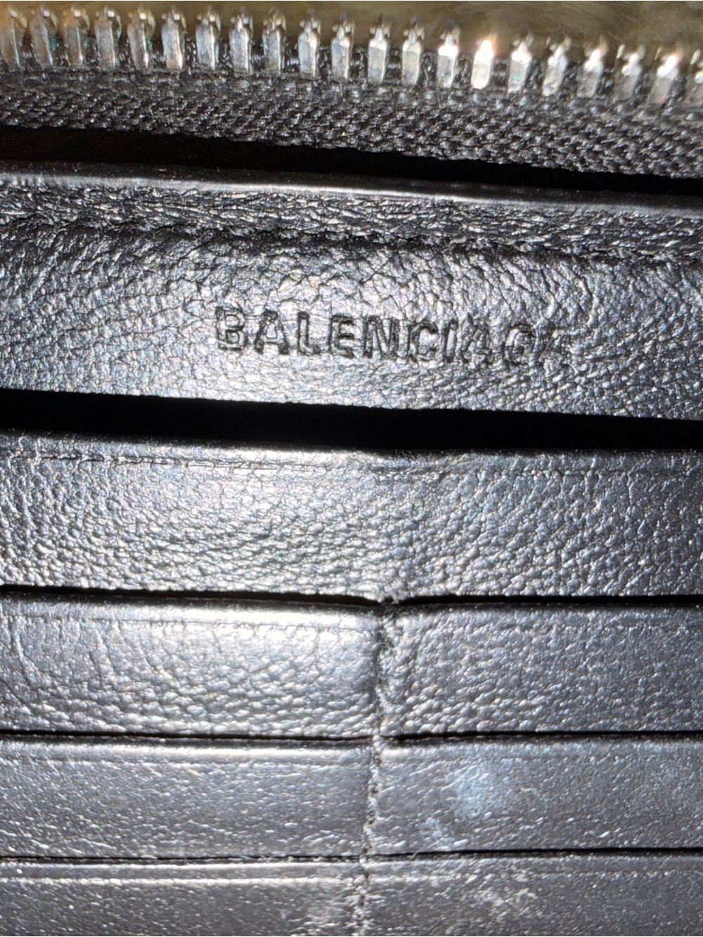 Authentic Balenciaga Black Leather Zip Wallet - Picture 4 of 7